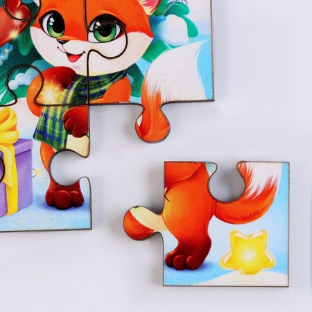 New Year's puzzle "New Year! Olenenok and fox "-3