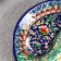 Menzhitsa Rishtan ceramics "Flowers", 18 cm, 2 section, blue