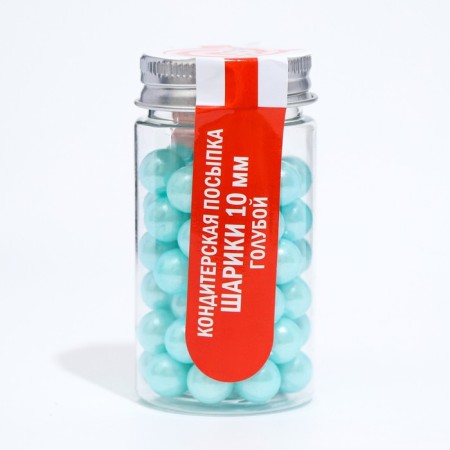 Confectionery sprinkling balls 10 mm, blue, 50 g-1