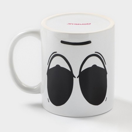 Homeleon mug ceramic shade "vigor", 350 ml, white color-3