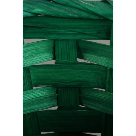 Wicker basket, D13 x h9.5/28cm, bamboo, green-5
