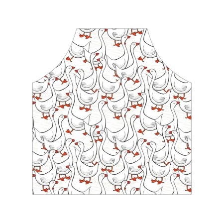 Apron of a kitchen with a “geese-gush” photo print, adjustable, size OS-2