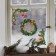 Vinyl stickers on the windows "New Year's Wreath", reusable, 70 x 25 cm, New Year