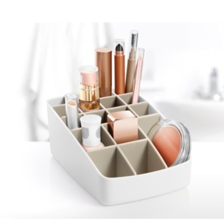 Organizer for storage, 17 sections, white/beige color-3