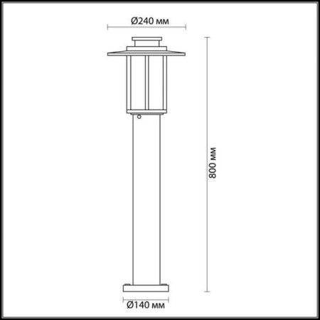 Street lamp 80 cm MITO, 1x18W, E27, IP54, brown color-2