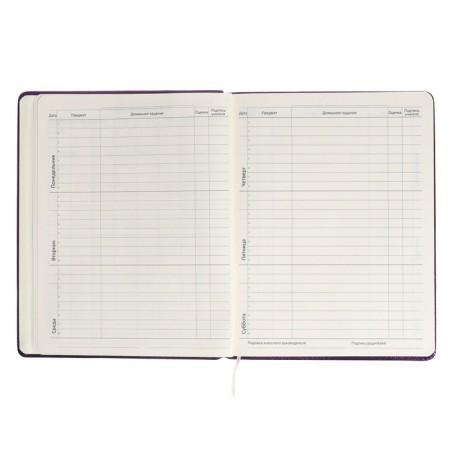 Universal diary for grade 1-11 Foxy, hard cover, artificial leather, foam rubber, lies, 80 g/m2-6