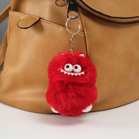 Fluffy on the ring "Monster Zubastik" red 10x8x8 cm