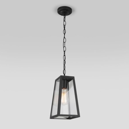 Street suspended lamp Elektrostandard, Germes, 170x140x760 mm, E27, black color-2