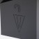 Line umbrella stand "Black, 25.2x25.2x60cm