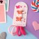 Caramel hair set (4 elastic bands, 2 clamps) butterflies, 3.5x2.5 cm, red-pink