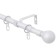 Telescopic cornice 16/19 mm, 160-300 cm, metal rings
