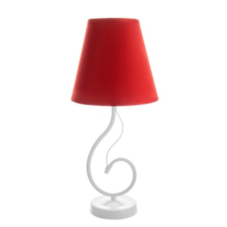 Lamp table Marcel 1x15W E14 18x18x42cm White/Red Risalux-6