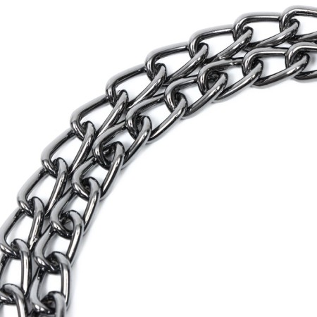 Collar - half -storage of two -rowing metal, 40 cm, wire thickness 2 mm, black-4