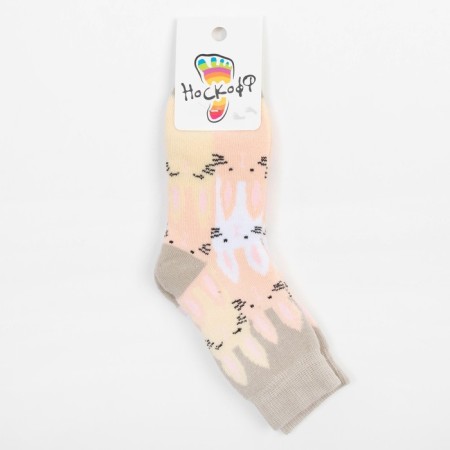 Noski children's terry, gray-beige color, size 18-20-3