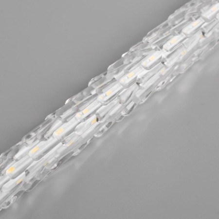 Garland "icicles rhyflated" 2.5 × 0.3 m, IP65, transparent thread, 192 LED, green glow with a drain effect, 12 V-4
