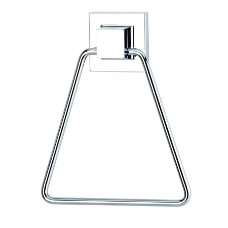 A trapezoid holder for a towel, self -adhesive, chromium color, EF233