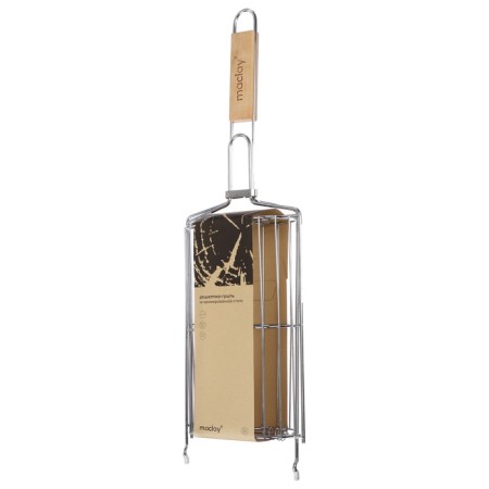 Maclay grill grill grill, double, chrome steel, 49x14x7 cm, working surface 27x17 cm-12