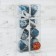 Set of balls plastic D-6 cm, 8 pcs "snowy forest" blue-white