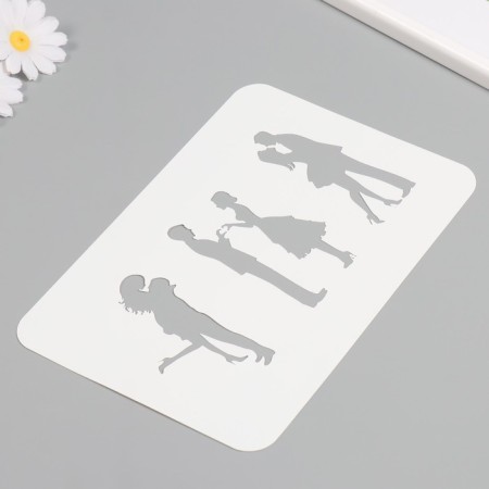 Plastic stencil "Belly in love", 16x24 cm-1