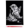 Engraving "kitten and puppy" with a metallic effect of silver A5