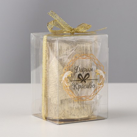 New Year's candle "Christmas tree" 5.5x8 cm, golden-3