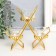 Climber metal, glass for 3 candles "intersections" d-4.5 cm gold 14x6x16 cm