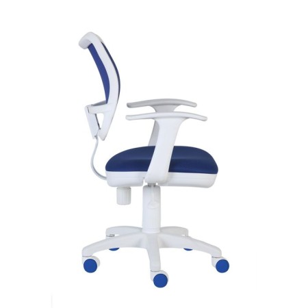 A chair bureaucrat, with an armrest, blue, back mesh, white plastic, ch-w797/bl/TW-10-3