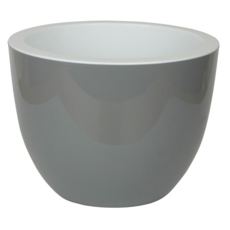 Plastic pot Live-In-Green with the Orion tab, d = 29 cm, 9 l, the color is gray monsoon