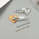 Invisibility for hair "Beatrice" (set 10 pcs) heart, 5 and 5.5 cm, silver gold