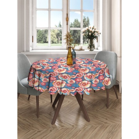The tablecloth "Bright flowers", round, Saten, d = 150 cm-1