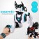 Robot dog Stunt, on the control panel, interactive: sound, light, on the battery, white