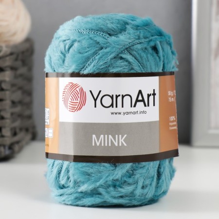 Yarn "mink" 100% polyamide 75m/50g (349 turquoise)