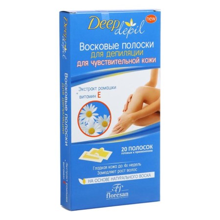 Wax strips for depilation Deep Depil, with chamomile, for sensitive skin, 20 pcs-3