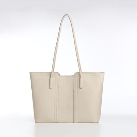 Bag Female Tout with zipper, milk color