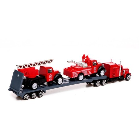 Metal truck "Fire Service", inertial, with 2 machines-2