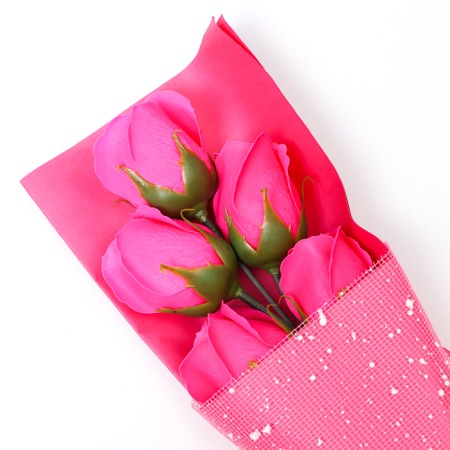 Bouquet of soap roses, fuchsia color-5