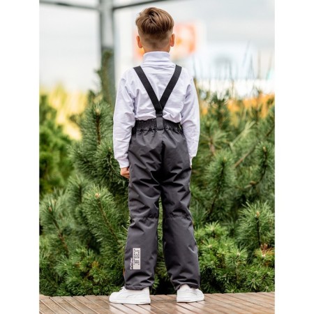Pants for a boy, height 104 cm, color black graphite-1