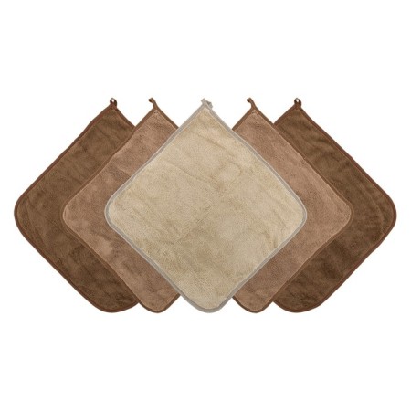 Set of towels "season", size 30x30 cm, beige color, 5 pcs-1