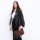 Zipper bag with zipper, brown color