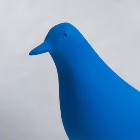 Polystone souvenir "Bird - long paws" bright blue 22x15 cm-4