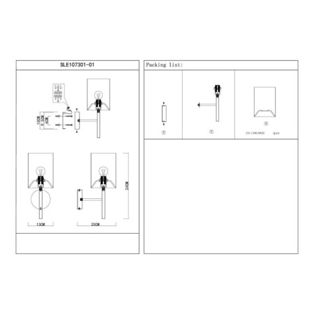 Wall lamp EVOLUCE. Sle107301-01. Noia. 1x40 W, E14, 20x34 cm, Nickel color-6