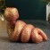 Figure "Snake Spiral" burgundy with gilding, 4x7x4cm