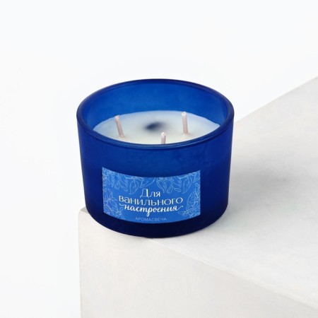Aromatic candle with natural stones “for vanilla mood”: vanilla, 5 x 7.5 cm.-5