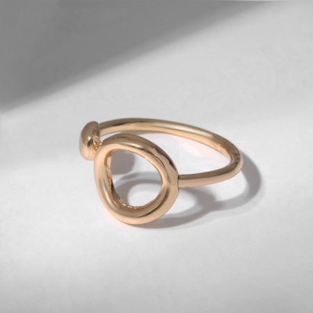 The ring "minimal" circles duet, color gold, dimensionless-5