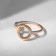 The ring "minimal" circles duet, color gold, dimensionless