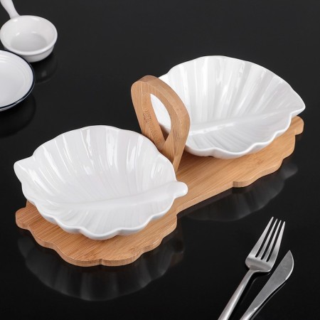 Set of salad bowls ceramic "esthete", 33 × 14 × 11 cm, 2 items