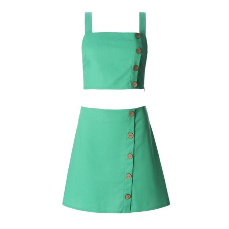Women's costume (skirt and top) Mist Summer Time, Green, p. 42-9