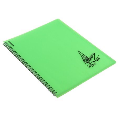 Folder 30 inserts on spirals, A4, 600 μm, Erichkrause "Neon Transport", texture "Sand", green, mix-5