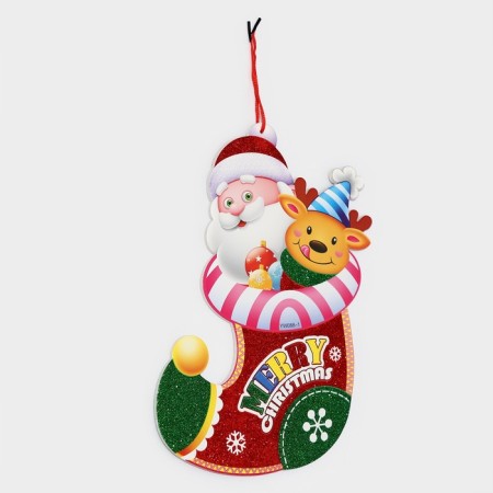 Decorative decoration (suspension) "Santa Claus and Deer" 35x24 cm-2