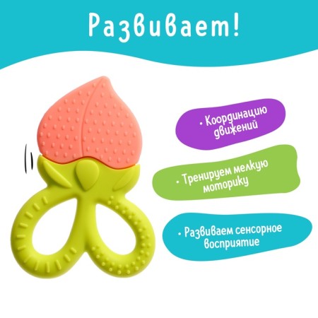 Baby teether for teeth children's “fruit-berries”, mix-4
